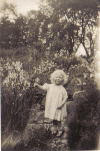 Pleione in the garden at Cleeve court, circa 1928
