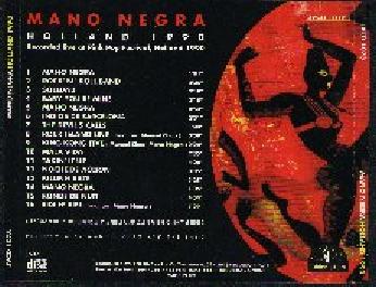 Contraportada del Disco de Mano Negra - Holland 1990: Recorded live at Pink Pop Festival Holland 1990 [346x195]