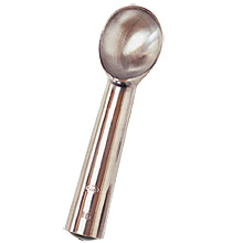 Self heating ice cream dipper