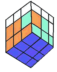 Cubo con los colores alternados para deshacer por los Siete Movimientos