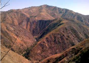 "Paisaje" entre ambos pases en el centro de la Hispaniola