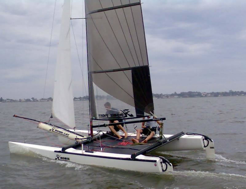 Young blokes on the Hobie Tiger