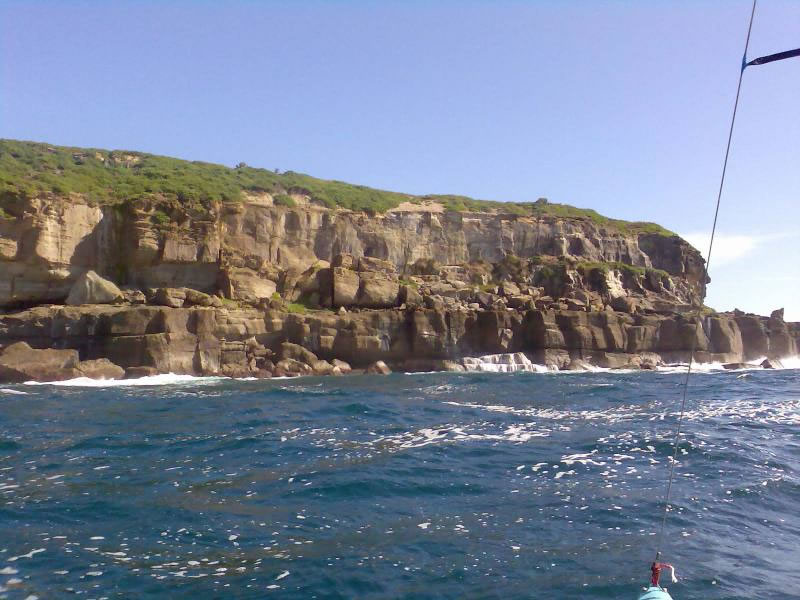 Lee side of island