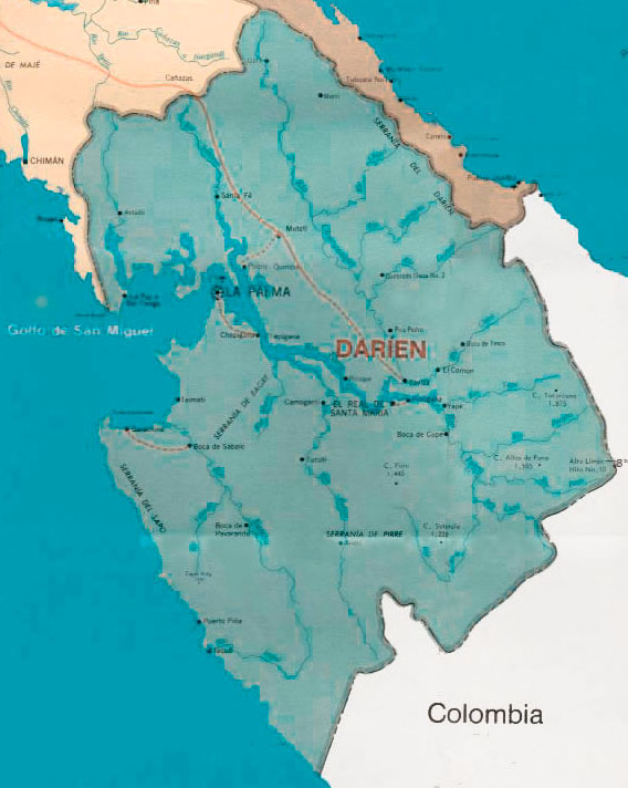 Dari&eacute;n Mapa Pol&iacute;tico de la Provincia