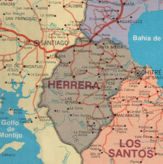Herrera: Mapa Político de la Provincia