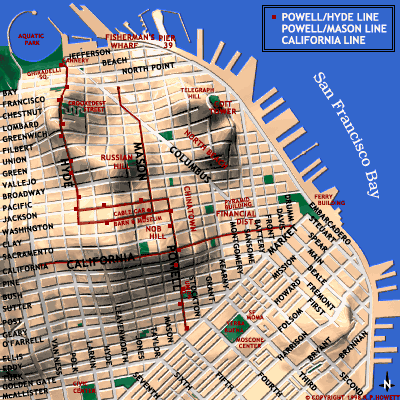 Topographical Cable Car Map