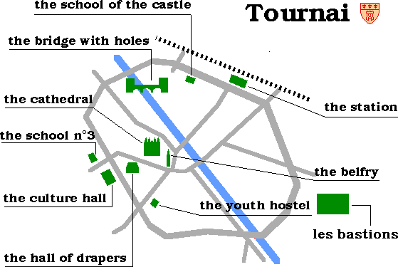 map of Tournai