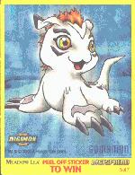 Meadow Lea Digimon Stickers 2000 5 of 7 Gomamon