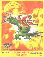 Meadow Lea Digimon Stickers 2000 7 of 7 Palmon