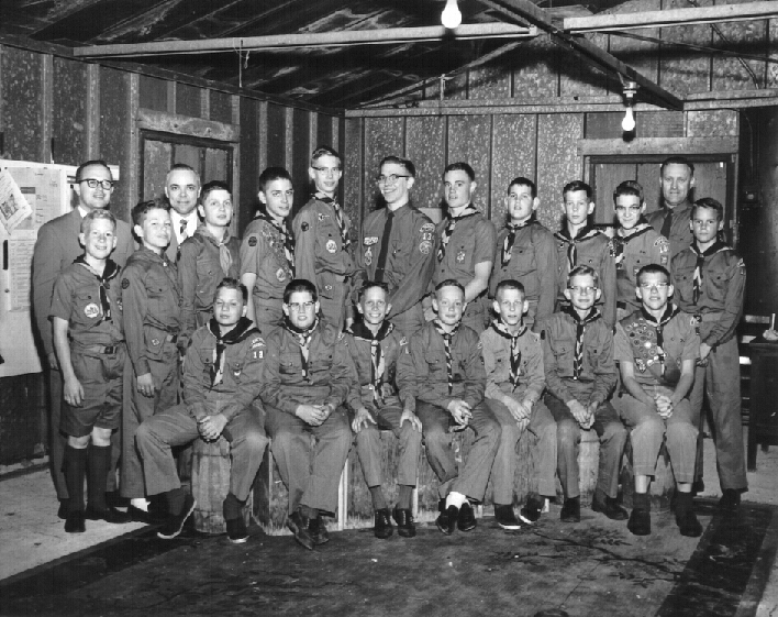 Troop 134 in the Scout Hut in 1963 (Low and High Resolution Images)