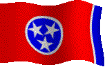 Animated flag of Tennessee - USA