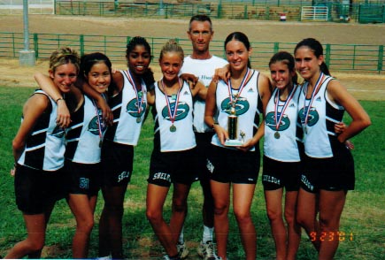 Varsity girls team at Frogtown first place, from left to right: Tara, Kirsten, Briana, Rachel, Wendy, Amanda & Me