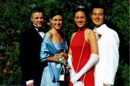 right to left: Bryan, Me, Wendy, Ted. On Senior Ball