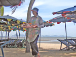 food can be sold directly to your beach bed. It is the real local atmosphere on the beach in Thailand
