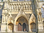 The beautiful motif above the entrance to the cathedral
