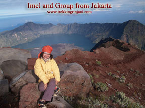 photos gallery My "friend Ms. Imel and Mr.Fahmi Group from Jakarta adventure program package 4 day 3 night to Rim, Lake Segara Anak Mt.Rinjani, direct to Gili Nanggu"