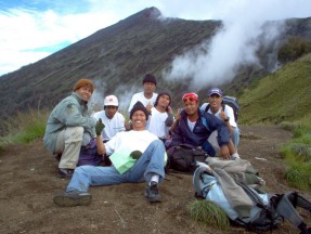 my "Group Personal Guide French inspection on the summit Trekking Rinjani 3.726 meter from Bali"