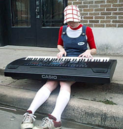 Rhonda and keyboard