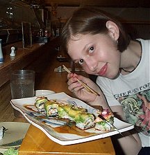 Caterpillar sushi, yum!