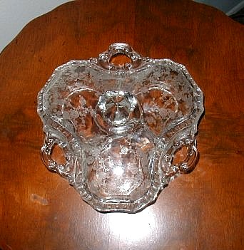 Cambridge Rose Point Candy Dish