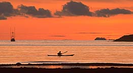 A kayaker in Sitka Sound