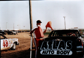 Dave fueling the car