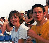Nate and Megan at the track