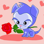 Bluzi picked a flower for Poomtan