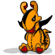 When you pull the cord in its back it says ... Muhahahah, I vant to drink your blood.