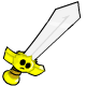 An extremely durable sword with a golden JubJub motif on the hilt.