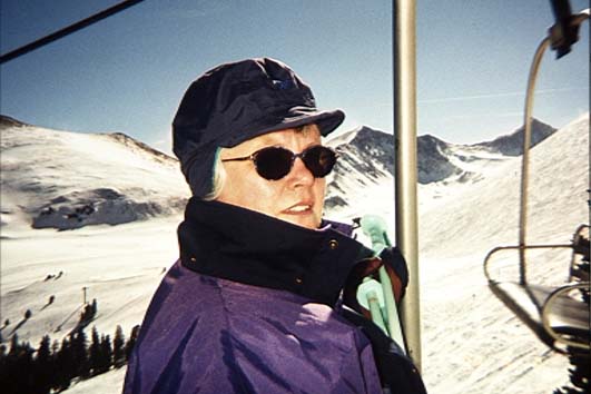 Ann-Kristin heading for the top (35614 bytes)