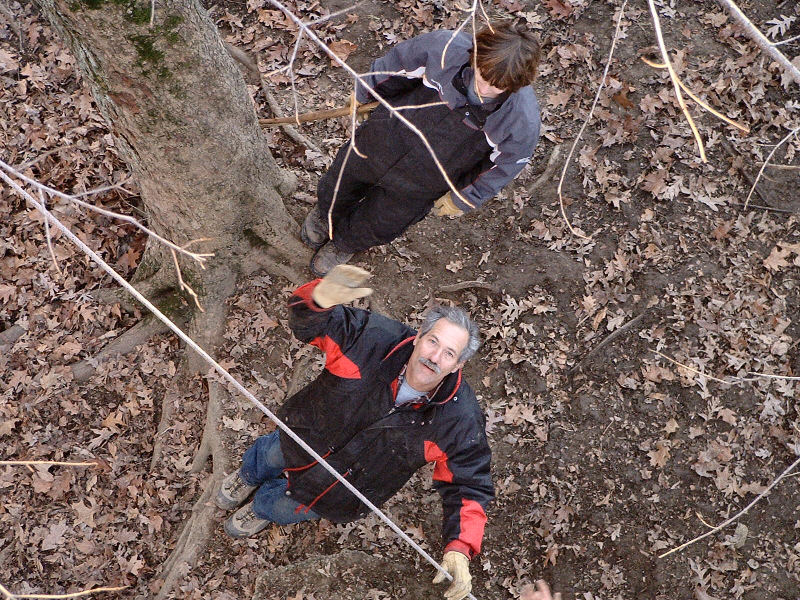 at the bottom of the ravine