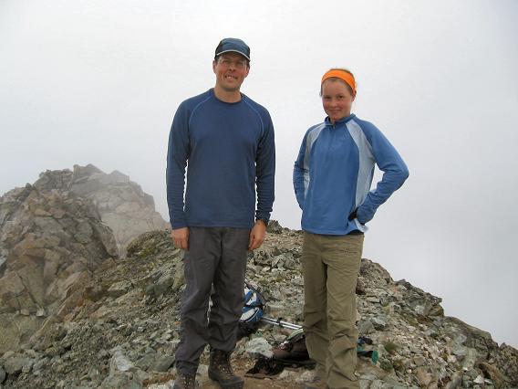 Allan and Victoria on the summit of Conundrum Peak
