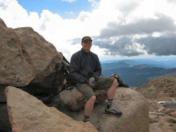 Allan on the summit of Mt Evans