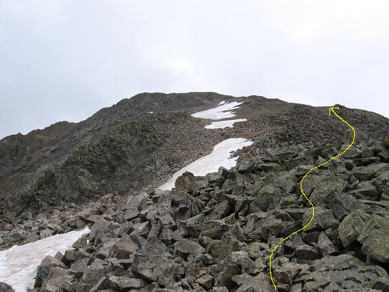 The upper ridge - LaPlata Peak