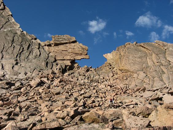 The easy part is almost over - Longs Peak keyhole