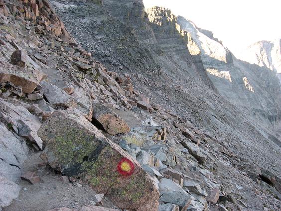 Ah, a friendly Bulls eye your mountain guide - Longs Peak