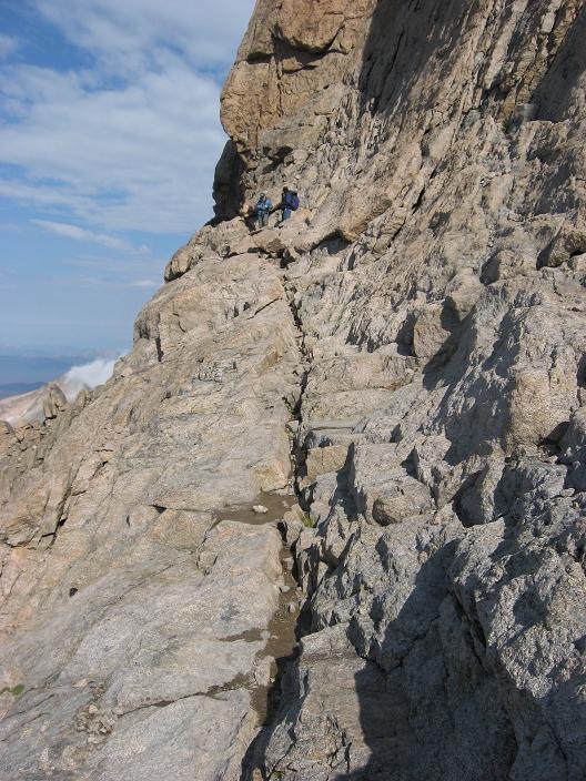 Footing and trail width on the Narrows not too bad - Longs Peak