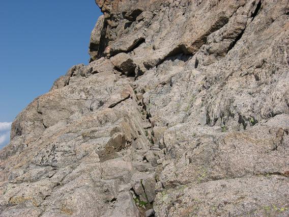 Good footing in dry conditions on the Narrows - Longs Peak