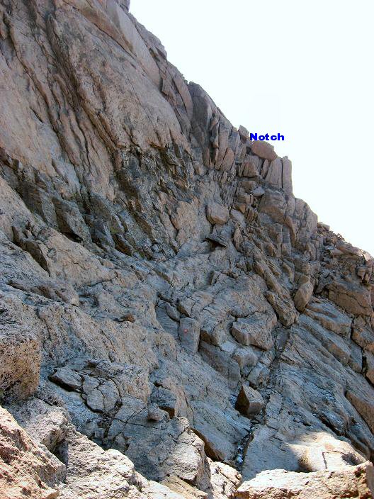 Take your time here and follow your friendly Bulls eyes, last part of the Narrows - Longs Peak