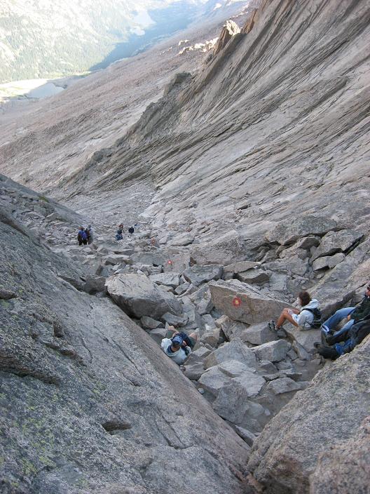 Top of the trough, the scary parts are next - Longs Peak