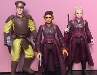 The figure posed with my two handmaiden customs.