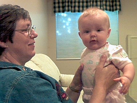 Her Grandma Slack loves to play with Samantha, as shown in this picture.