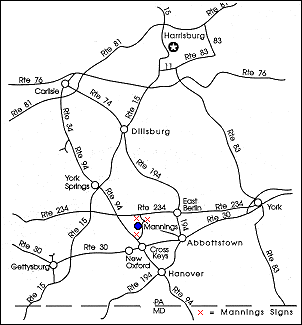 Map to the Mannings