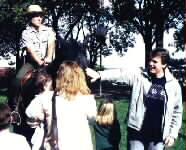 Hagen and a Park Ranger on horseback