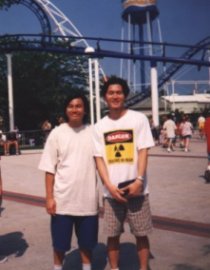 Two students posing for a picture