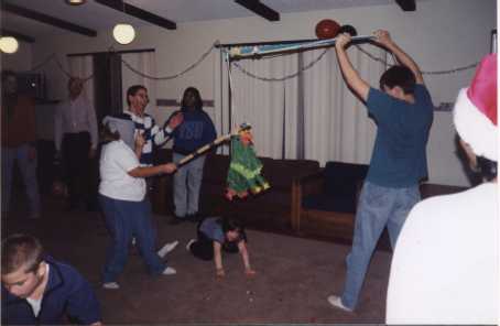 Taking a swing at the pinata