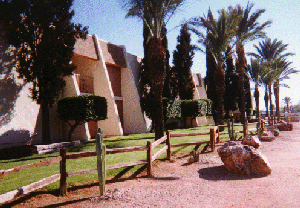 Picture of the front of the Las Colinas complex