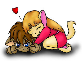 poor Heero! he's being attacked by Relena :P