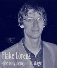 Christian Flake Lorenz - the only pengiun at stage